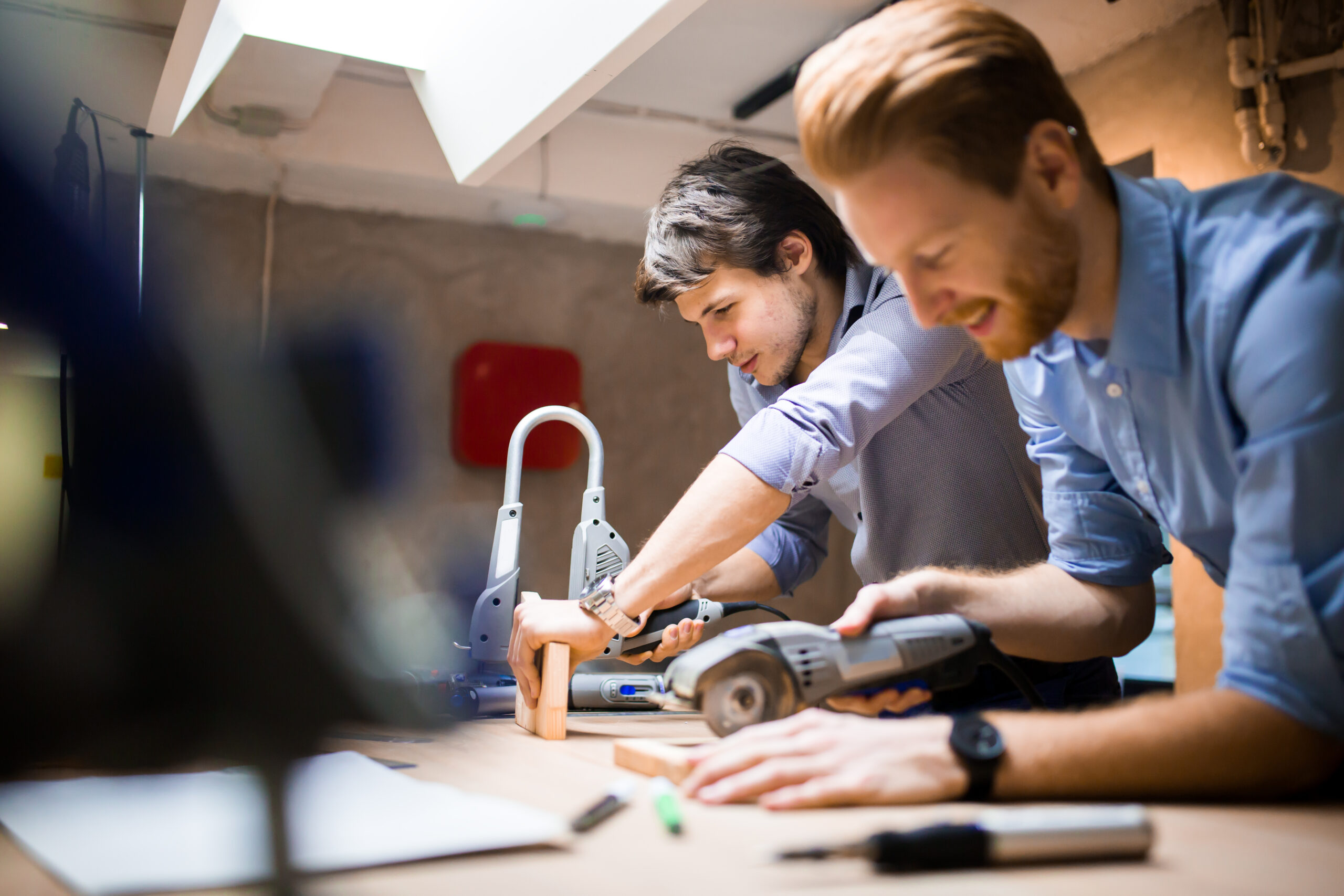 male professionals working