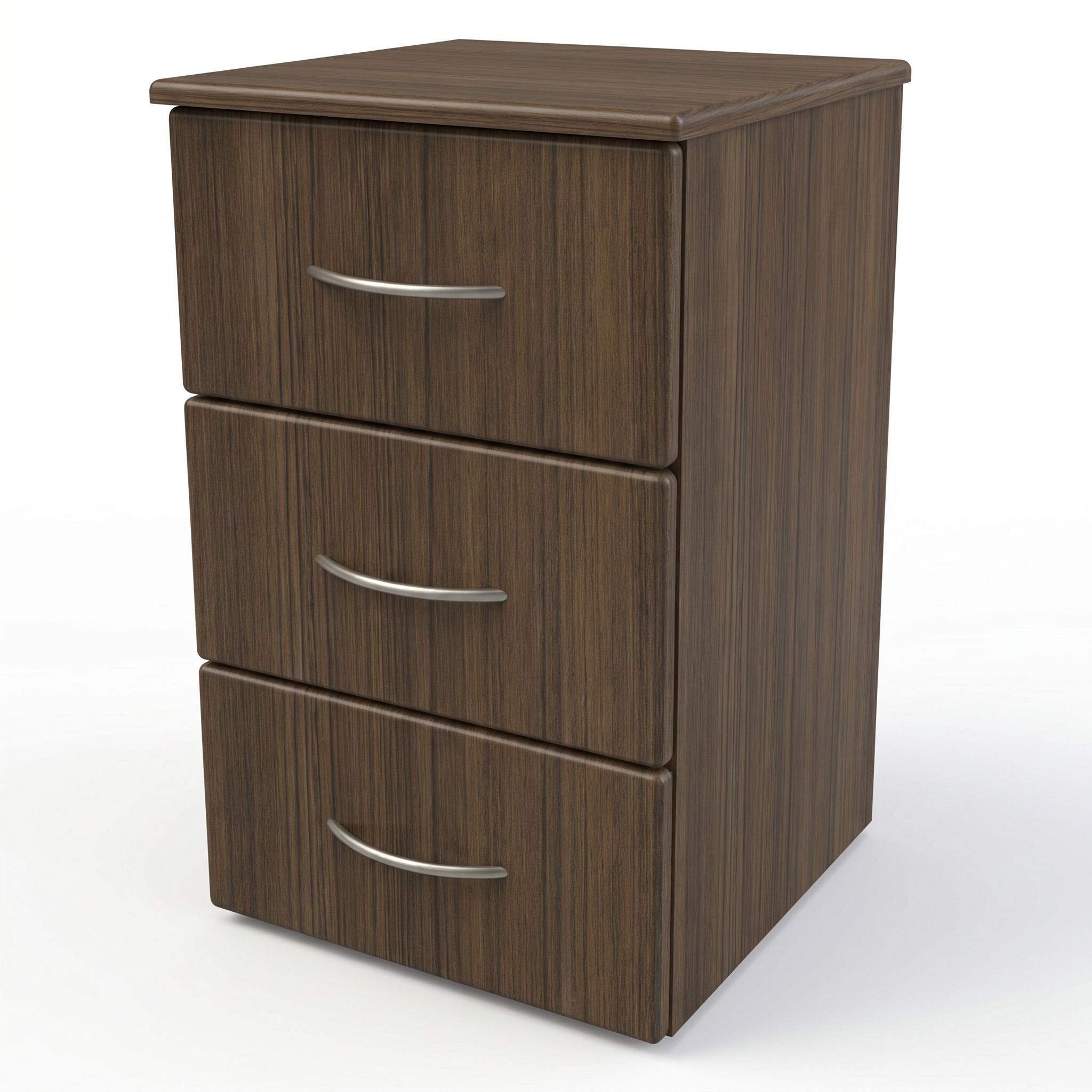 Hospital Bedside Cabinet medviron Dura-Tough 3-Drawer - Walnut