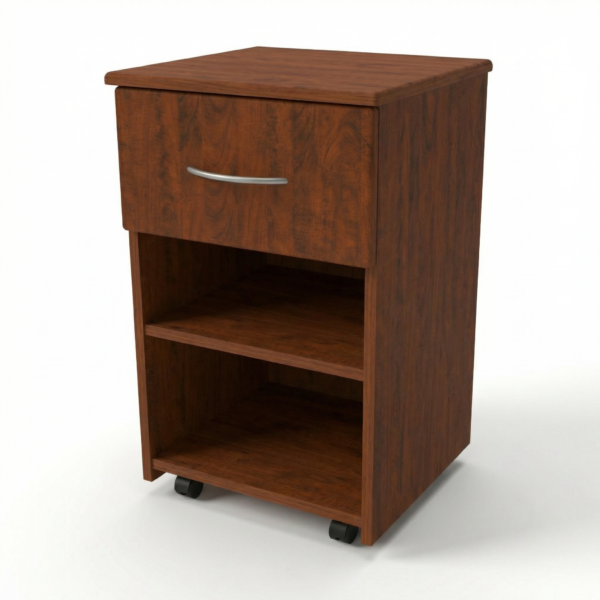 Hospital Bedside Cabinet - medViron - Dura-Tough One Drawer - SummerFlame