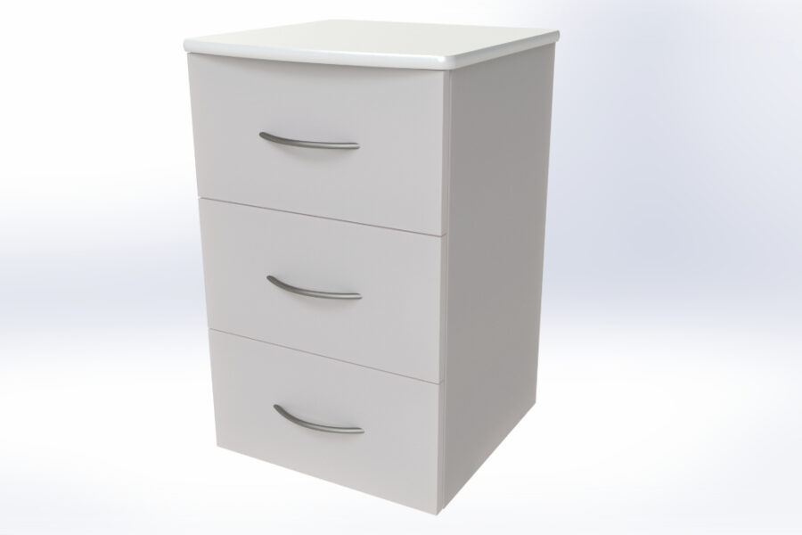 MedViron Value Bedside Cabinet - Three Drawer
