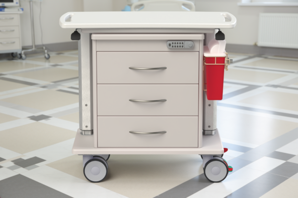Introducing the MedViron Height Adjustable Medical Procedure Cart
