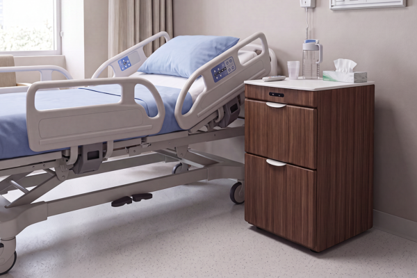 From Phones to Backpacks: A Hospital Bedside Cabinet Designed for What Patients Bring