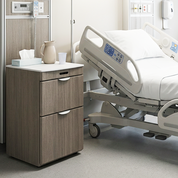Martello Two-Drawer Hospital Bedside Cabinet
