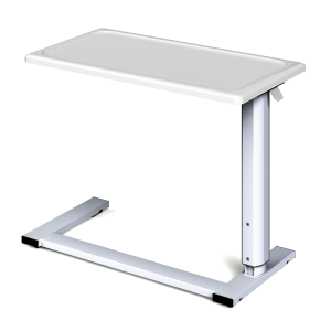 MedViron 36" U-Base Overbed Table, Bright White finish